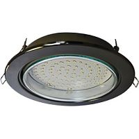 Светильник встраиваемый Ecola GX70-H5 220В 20Вт Черный хром IP20 151х125х53мм картинка 
